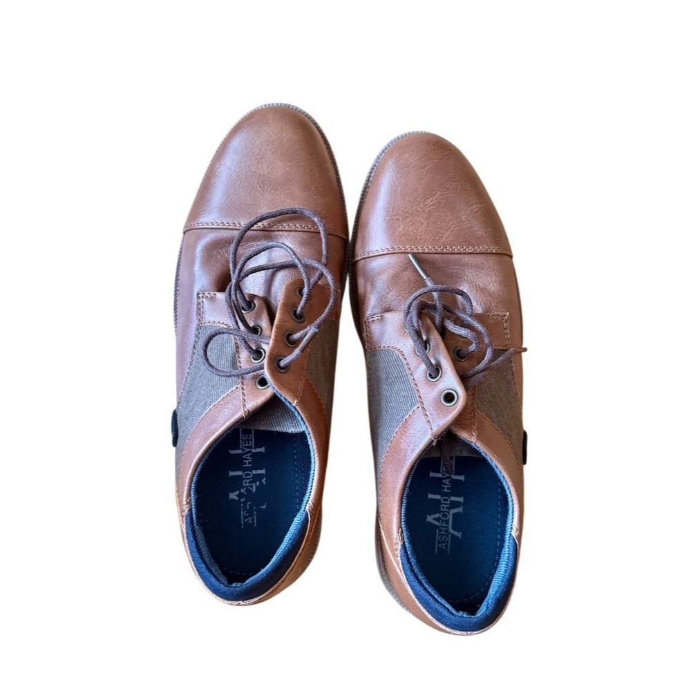 Ashford Hayes Men's Oxford Dress Shoes Brown Cap Toe Lace Up Size 8M comfort - Picture 8 of 9